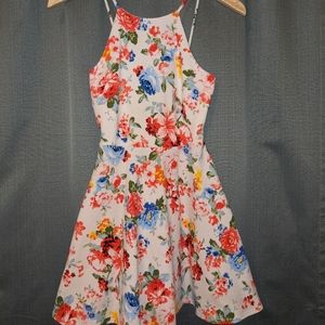 Textured Floral Dress (SM-Stretchy)